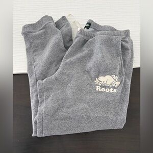 Roots Woman’s Heather Gray Logo Sweatpants